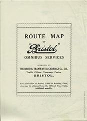 Route Map of Bristol Omnibus Services, 1928