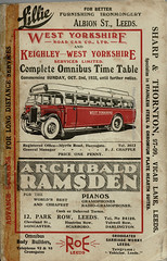 West Yorkshire Road Car Company timetable, October 1932