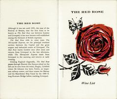 British Railways : The Red Rose : wine list 1961