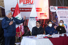 230822 Alcalde Miguel Romero, participa  en el Encuentro por la Unidad y Defensa de la Gobernabilidad Democrática convocada por la Asamblea Nacional de Gobiernos Regionales (ANGR)