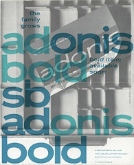 Adonis typeface leaflet : Stephenson Blake, c1961