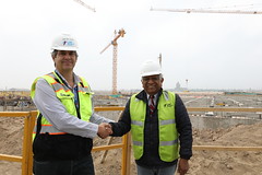 070922 Alcalde Miguel Romero visitó aeropuerto internacional Jorge Chávez donde se realizan trabajos de ampliación del nuevo terminal aéreo