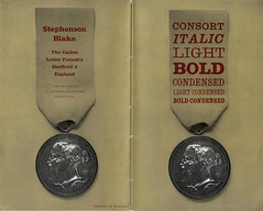 Consort typeface : lealfet issued by Stephenson, Blake & Co Ltd, Sheffield 3, c1960