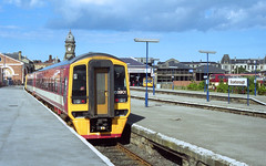 class 158/9s in original West Yorkshire livery
