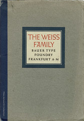 The Weiss Family : folder issued by Bauer Type Foundry, Frankfurt am Main, c1931