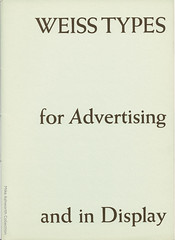 Weiss types for advertising and for display : booklet issued by Bauer Type Foundry, c1931