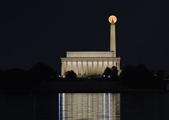 Hunter's Moon / Full Moon Alignment with the Washington Monument