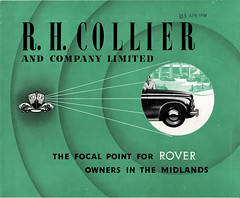 R H Collier & Co Ltd, Birmingham : Rover dealers : Silver Jubilee brochure, 1954