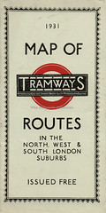 Map of Tramways in north, west and south London, 1931