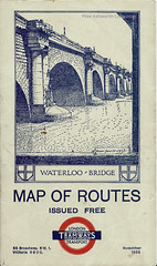 London Transport Tramways : map of tram & trolleybus routes Novemebr 1933