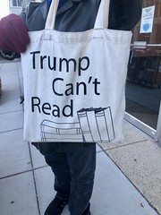 Trump Can't Read: shopper's canvas bag, Second Story Books, 20th Street NW, Washington, D.C.