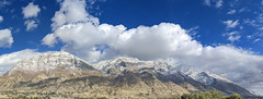 Mountain panorama after fresh snow
