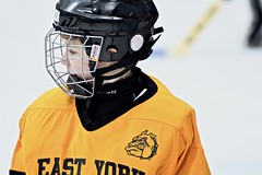 MAX DEBUT AS A GOALIE, EAST YOUR JR BRUINS, EAST YORK ARENA, EAST YORK ON CANADA, ACA PHOTO