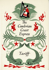 Cambrian Coast Express : tariff and menu card ; British Railways, Western Region, June 1960