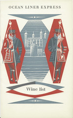 The Ocean Liner Express, wine list : British Railways, Western Region, 1960 : illustrated by Eric Fraser