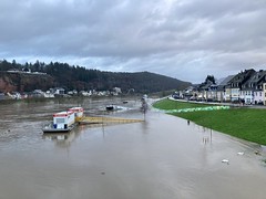 Winter-Hochwasser der Mosel / Trier