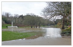 The flooded park. **