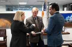 NASA Administrator and Deputy Administrator Meet with ISRO Chairman (NHQ202302010002)