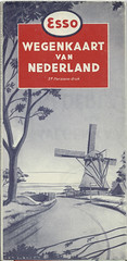 Esso Wegenkaart van Nederland, c1955