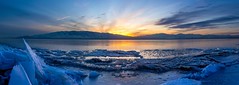 Frozen Utah Lake Panorama