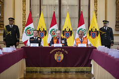 020223 Alcalde Rafael López Aliaga en la juramentación de la plataforma de Defensa Civil