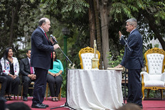 090123 Alcalde Rafael López Aliaga en juramentación del alcalde de Chaclacayo