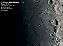 The Moon - 2023-02-28 23:16 - Rupes Recta