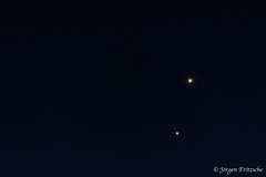 Venus en Jupiter in lijn 2 maart 2023