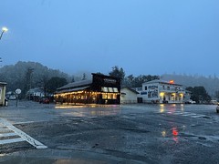 Downtown Hopland during the winter storm
