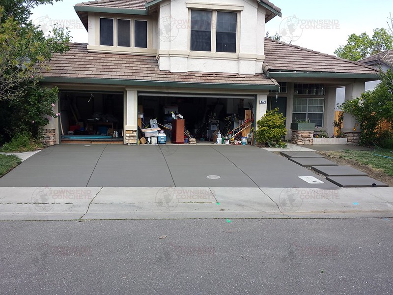 New Concrete Driveway And Front Walkway In Davis California