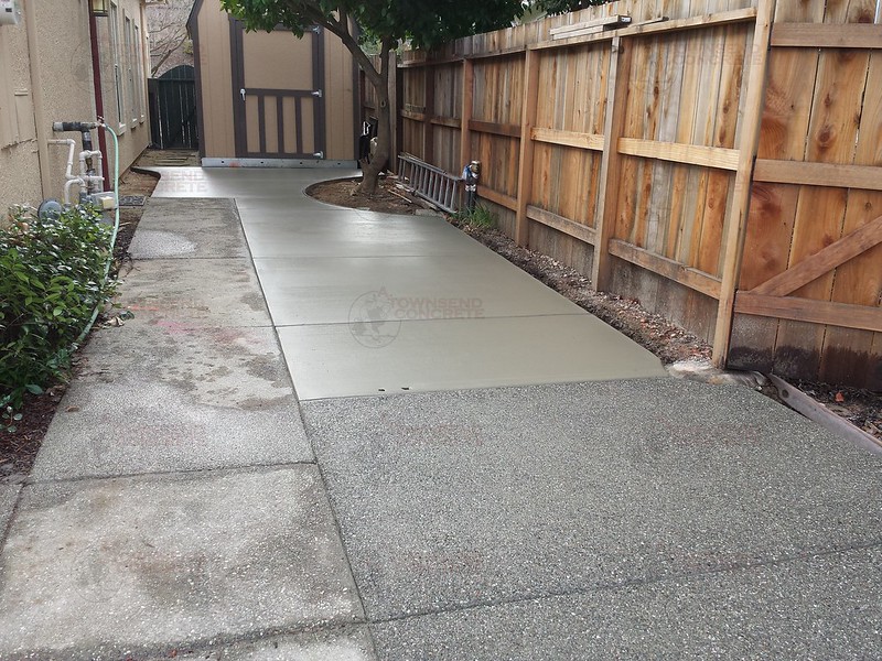 Side Yard Concrete Extension In Vacaville California