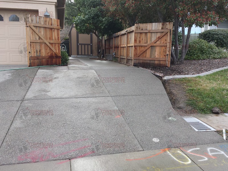 Exposed Aggregate Driveway Extension in Vacaville California