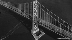 San Francisco, CA: Aerial view above the San Francisco-Oakland Bay Bridge