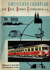 Amtlicher Fahrplan der Köln - Bonner Eisenbahnen A.G. : 31 Mai 1959 : Timetable for the Köln - Bonn Railway, 1959