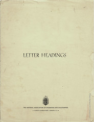 Letter Headings - a folder of samples issued by The National Association of Engravers and Die-Stampers, London, 1939
