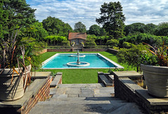 Pool Restoration Almost Completed (Looking from the Opposite Direction), Planting Fields Arboretum, Oyster Bay, New York