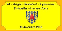 84 - Gargas - RandoCool - 7 caches et 3 chapelles - 10 décembre 2016