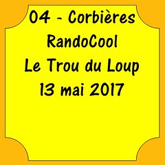 04 - Corbières - RandoCool - Le Trou du Loup - 13 mai 2017