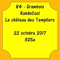 84 - Grambois - RandoCool - Le château des Templiers - 22 octobre 2017