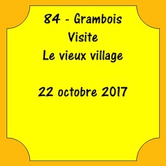 84 - Grambois - Visite - Le village - 22 octobre 2017