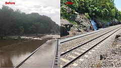 "Before" and "After" Photos of Hudson Line Clean Up