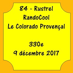 84 - Rustrel - RandoCool - Le Colorado Provençal - 9 décembre 2017