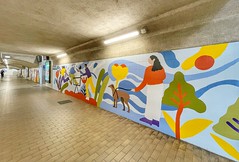 Train station mural @ tunnel railwaystation Leuven