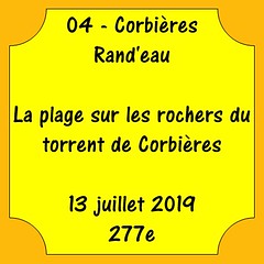 04 - Corbières - Rand'eau - La plage sur les rochers du torrent de Corbières - 377e