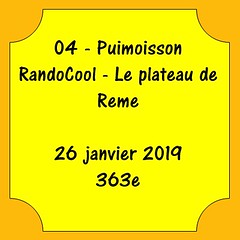 04 - Puimoisson - RandoCool - Plateau de Reme - 26 janvier 2019