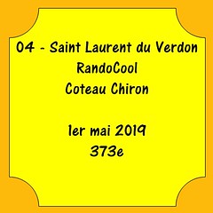 04 - Saint Laurent du Verdon - RandoCool - Coteau Chiron - 373e - 1er mai 2019