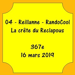 04 - Reillanne - RandoCool - La crête du Reclapou - 16 mars 2019