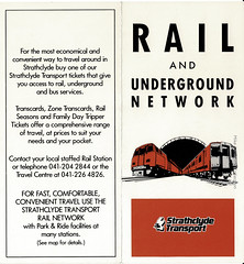 Strathclyde Transport - rail and Underground network pocket maps