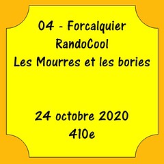04 - Forcalquier - RandoCool - Les Mourres et les bories - 24 octobre 2020