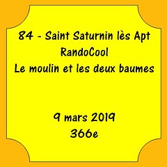 84 - St Saturnin lès Apt - RandoCool - Le moulin et les baumes - 9 mars 2019